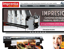 Tablet Screenshot of imprentamuyrapida.com